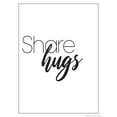 thumbnail image 2 of Villa, Mlli 15x18 White Modern Wood Framed Museum Art Print Titled - Share Hugs, 2 of 4