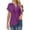*Purple, variant on VBVC Women's V-Neck Henley Short Sleeve Blouse , Ladies' Rolled Cuff Linen Blend Top , Casual Summer Tops For Women,Army Green,S-5XL