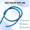 thumbnail image 6 of Arborist Rigging Rope Bull Rope, 1/2 Inch Outdoor 48 Strands Polyester Static Climbing Rope for Rappelling Tree Work Swing Rescue Safety Escape Hiking Camping Mountaineering Caving, 6 of 6