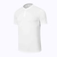 thumbnail image 4 of PiGOGI Men's Casual Snap Button T-Shirt Short Sleeve Round Neck Outdoor Beach Summer Top White XL, 4 of 5