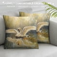 thumbnail image 3 of Orinice Swan Lake Graphic Decorative Men Women Boy Girl Room Cushion Throw Pillow Cover 12x12in, 3 of 5