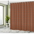 thumbnail image 4 of Ambesonne Ethnic Shower Curtain, Vertical Tribal Ornament Art, 69"Wx70"L, Redwood and Dark Brown, 4 of 4