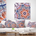 thumbnail image 4 of Designart Brown and Blue Large Fractal Flower - Floral Throw Pillow - 16x16, 4 of 5