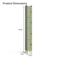 thumbnail image 6 of KAMEROUT Tall Narrow Storage Cabinet, Slim Bathroom Storage Organizer with Adjustable Shelves & 4 Leveling Feet, Freestanding Cabinet for Small Spaces, Kitchen, Living Room, Green, 6 of 7