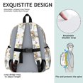 thumbnail image 5 of Highland Cow and Sunflower Print Backpack for School, Cute School Bag with Adjustable Shoulder Straps and Padded Back, 13.4"x11"x4.7", 5 of 5