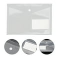 thumbnail image 3 of Miangastore 20pcs Transparent File Organizer Portable A5 Document Organizer with Snap Button, 3 of 9