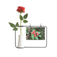 thumbnail image 1 of Flor Roja Vela Botella de decoración de jarrones colgantes de flores rosas artificiales, 1 of 3