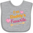 thumbnail image 3 of Inktastic I'm Daddy's Favorite with Arrow and Hearts in Pink Boys or Girls Baby Bib, 3 of 4