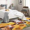 thumbnail image 4 of Cow Rugs for Living Room - 4x5 Rug - Cow Rug - Funny Farm Animal Area Rug - Sunflower Dairy Cow Rugs - Farmhouse Cattle Carpet, 4 of 7