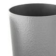 thumbnail image 6 of Bath Bliss 2 Pack Plastic Hammered Textured Bathroom Wastebasket in Silver, 6 of 6