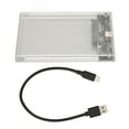 thumbnail image 1 of HDD Enclosure,  Protection 5Gbps Easy To Use Transparent 2.5in Hard Drive Enclosure  For SSD, 1 of 8