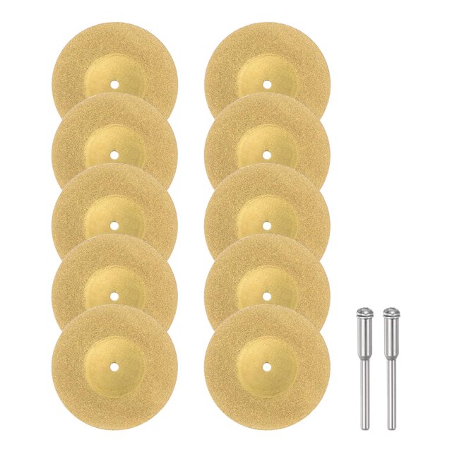 Juego de ruedas de corte de diamante HARFINGTON de 50 mm con mandril, 10 unidades