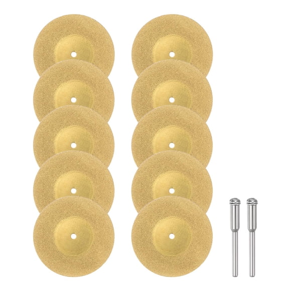 Juego de ruedas de corte de diamante HARFINGTON de 50 mm con mandril, 10 unidades