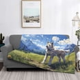 thumbnail image 2 of Naloa Blue Sky Dog Flannel Blankets - Thick and Warm Blanket for Winter, Soft Fuzzy Plush King Blanket for All Seasons60"x50", 2 of 6
