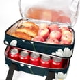 thumbnail image 5 of Daisy Double Layered Insulated Refrigerated Large Capacity Handheld Lunch Bag - 7.1x11.4x16.1 Inches, 5 of 6
