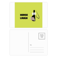 thumbnail image 1 of Green Horse Horselaugh Wide Mouth Postcard Set Birthday Mailing Thanks Greeting Card, 1 of 3