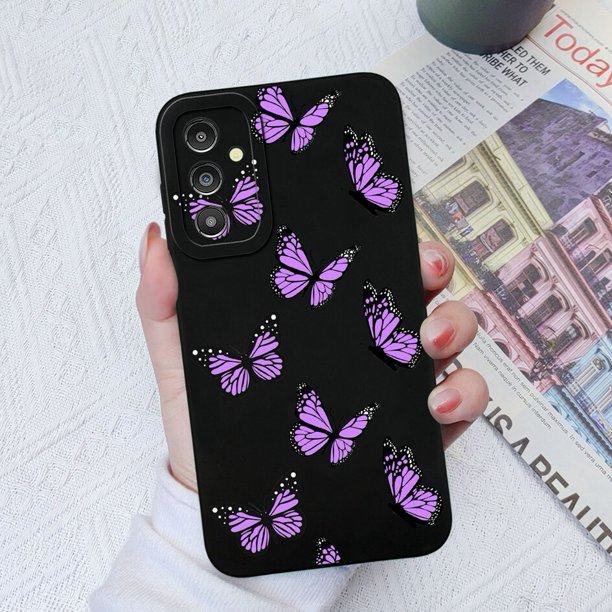 Funda de silicona cuadrada para Samsung Galaxy A14, A13, 4G, 5G, cubierta trasera, moda, aguacate, mariposa, A, 13, A, 14 Fivean unisex
