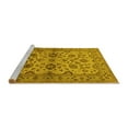 thumbnail image 2 of Ahgly Company Machine Washable Indoor Rectangle Oriental Yellow Traditional Area Rugs, 2' x 4', 2 of 4