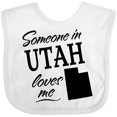 thumbnail image 3 of Inktastic Someone in Utah Loves Me Boys or Girls Baby Bib, 3 of 4