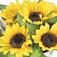 thumbnail image 4 of Artificial Sunflowers Pot, Silky Artificial Flower Daisy Metal Pot Bonsai, Artificial Flowers in Metal Potted, Silk Sunflower Bouquet with Vase for Garden Wedding Centerpieces Decor, 4 of 5