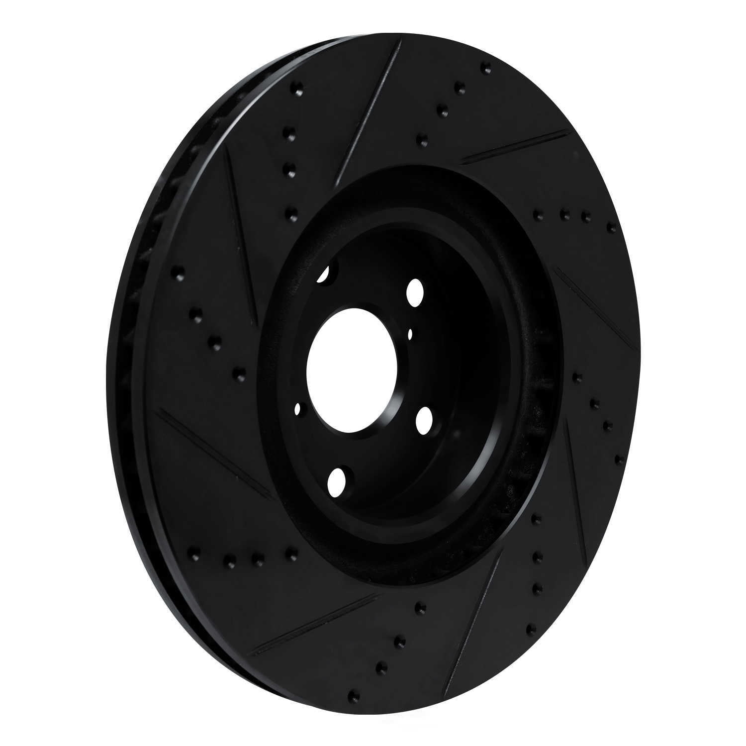 Dynamic Friction Company 633-75027D DFC Brake Rotor - Drilled And Slotted - Black