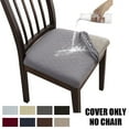 thumbnail image 2 of 1/2/4/6pcs Solid Color Chair Seat Cover For Dining Room Kitchen Waterproof Removable Washable Seat Cushion Protector Slipcovers, 2 of 10