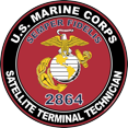 thumbnail image 1 of U.S.M.C. MOS 2864 Satellite Terminal Technician Decal 5.5" - Red, 1 of 1