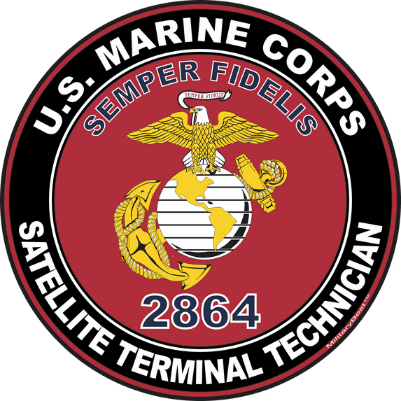 U.S.M.C. MOS 2864 Satellite Terminal Technician Decal 5.5" - Red
