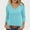 Light Blue, variant on Fznquz 3/4 Length Sleeve Women's Tee Shirts Dressy Casual Plain Green T Shirts Fall V Neck Solid Color Blouse,M