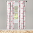 thumbnail image 3 of Ambesonne Pink Curtains, Cartoon Mystic Candles, Pair of 28"x95", Rose Pale Pink White, 3 of 5