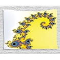 thumbnail image 1 of Fractal Tapestry, Trippy Seahorse Pattern with Vortex Turning Swirled Petals Fantasy New Image, Wall Hanging for Bedroom Living Room Dorm Decor, 80W X 60L Inches, Earth Yellow Blue, by Ambesonne, 1 of 2