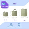 thumbnail image 2 of Coolaroo 3-Pack Small, Medium & Large Utility and Storage Bins with Reinforced Handles, Green, 2 of 6