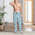 thumbnail image 2 of Fotbe Black White Gray Rabbit Pantalones de Pijama para Hombre, Pantalones de Dormir, Pantalones de Casa con Cintura Ajustable y Bolsillos-X-Large, 2 of 6