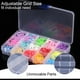 thumbnail image 3 of Caja de plástico para joyas, paquete de 3, organizador de almacenamiento con divisores ajustables, contenedor de compartimentos de plástico para abalorios, bisutería y artículos de artesanía, 3 of 5