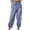 Blue, variant on Htigea Lounge Pant for Women Cotton Linen Print Elastic Waist Pants Loose Casual Drawstring Pocket Pant Leisure Outdoor Daily Pants Green,M