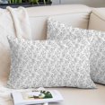 thumbnail image 2 of Gray Spring Floral Pillow Covers 16"x24", Summer Botanical Watercolor Soft Brushed Microfiber Breathable Throw Pillow Covers, Decorative Pillowcase with Zipper for Couch Sofa Bedroom Living Room, 2 of 9