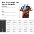 thumbnail image 5 of Susaid Tropical Beach Candlelight Print Short Sleeve Shirts Button Down Casual Shirts Summer Beach Aloha Button Down Short Sleeve for Men ,Small, 5 of 7