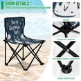 thumbnail image 4 of WOBOGO Cute Doodle Christmas Party Camping Chair Convenient Four Corner Backrest Folding Stool Can Hold Up to 220lbs, 4 of 8