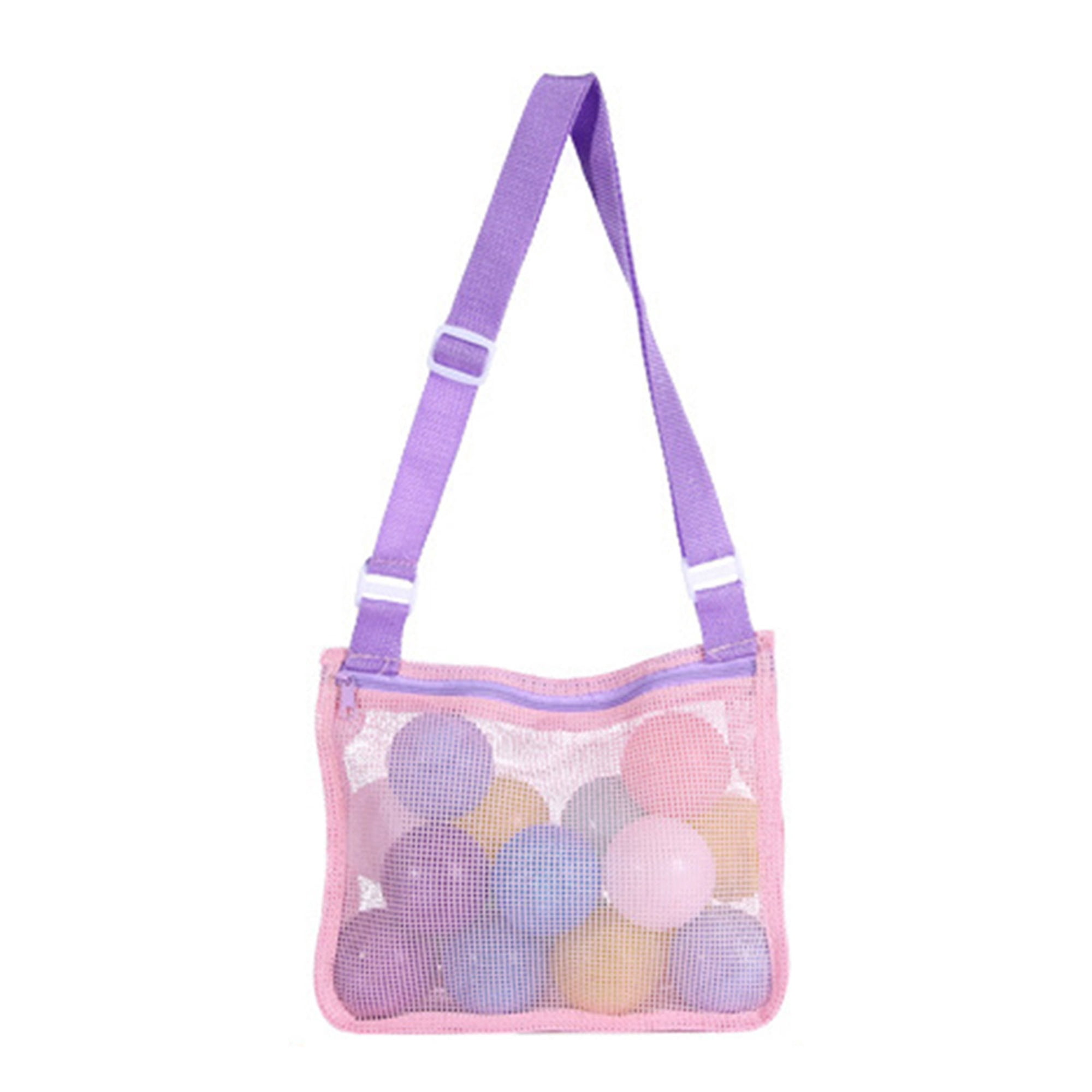Kids Baby Beach Toy Mesh Beach Bag Kids Shell Collecting Bag with