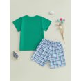 thumbnail image 4 of Qmyliery Kids Boys Shorts Set, Short Sleeve Embroidery Duck T-shirt with Plaid Shorts Summer Outfit 3 4 5 6 7 Years, 4 of 8