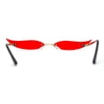 thumbnail image 2 of Mico Cut Out Narrow Blade Cat Eye Rimless Color Sunglasses Gold Red, 2 of 4