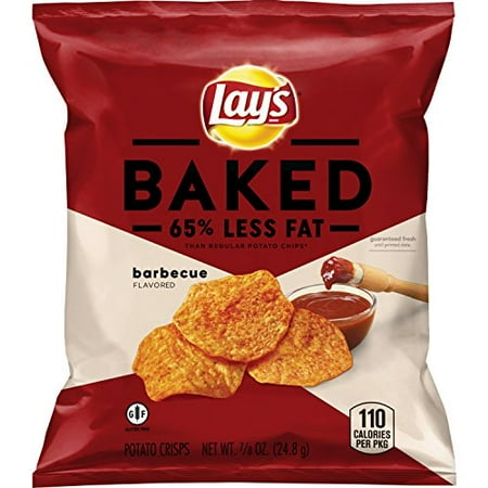 Lay s Oven Baked Barbecue Flavored Potato Crisps 0.875 Ounce (Pack of 60)