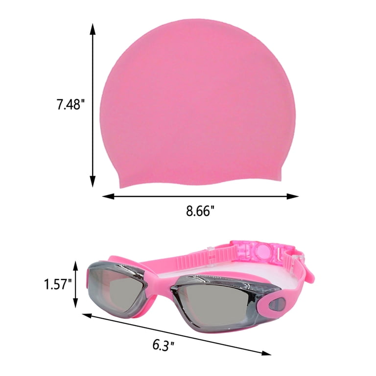 Hariumiu Adult Swimming Goggles Set, Adjustable Strap Anti  display picture 1