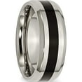 thumbnail image 4 of Titanium Polished Black Enamel 8mm Beveled Edge Band (Size 13.5) Made In China tb233-13.5, 4 of 5