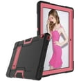 thumbnail image 1 of Mignova pour Lenovo Tab E10 (TB-X104F) Étui, Robuste Antichoc Hybride Robuste Armure Rigide Étui de Protection Intégrale (Support Intégré) pour Tablette Lenovo 2018 Tab E 10 10,1 Pouces (Noir/rose), 1 of 7