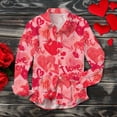 thumbnail image 4 of JLFKNG Mens Shirts Short Sleeve Shirts For Men Romantic Valentines Day Love Heart Printed Buttons Up Breathable Shirt Tops Comfy Summer Clothes, 4 of 7