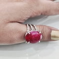 thumbnail image 3 of Natural Ruby Corundum Ring, Ruby Corundum Ring, July Birthstone, 3 Twisted Band, 925 Sterling Silver, Womens Ring, Christmas, Thanksgiving, Handmade, Statement Jewelry, Natural Gemstone Ring, 3 of 7