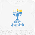 thumbnail image 4 of Inktastic Happy Hanukkah with Blue Menorah Girls Toddler Dress, 4 of 5