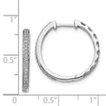 thumbnail image 3 of 14k White Gold Diamond 2mm Hinged Hoop Earrings EM5400, 3 of 3