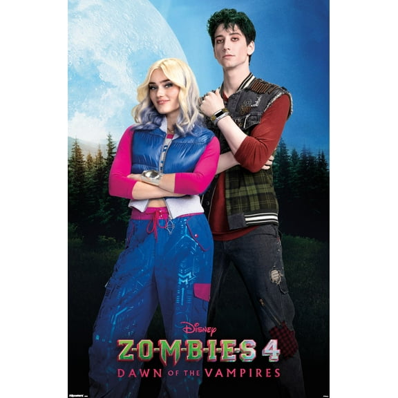 Disney Zombies 4: Dawn Of The Vampire (2025) - Addison & Zed Wall Poster, 14.725" x 22.375"